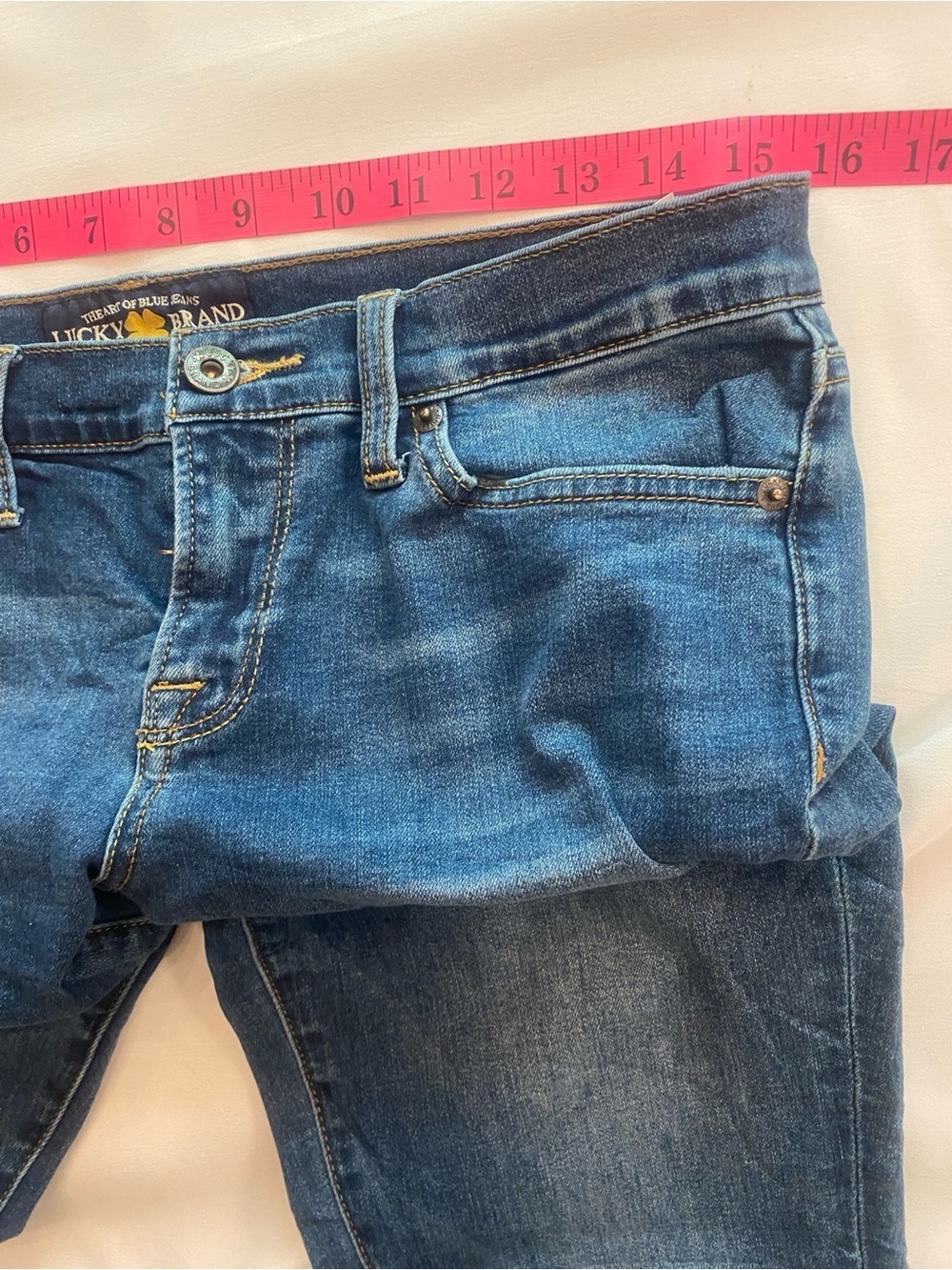 Lucky Brand Women's Charlie Baby Boot Low Rise Jeans Size 8 length 29” Ankle - Picture 14 of 16